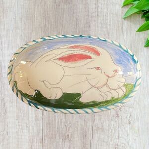 Ceramic Bunny Box Trinket Box Hanmade